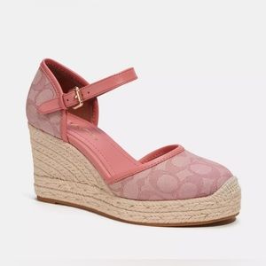 Coach Raine Espadrille in Pink Signature Jacquard
